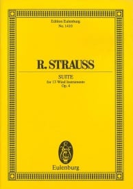 Strauss: Suite Bb major Opus 4 (Study Score) published by Eulenburg